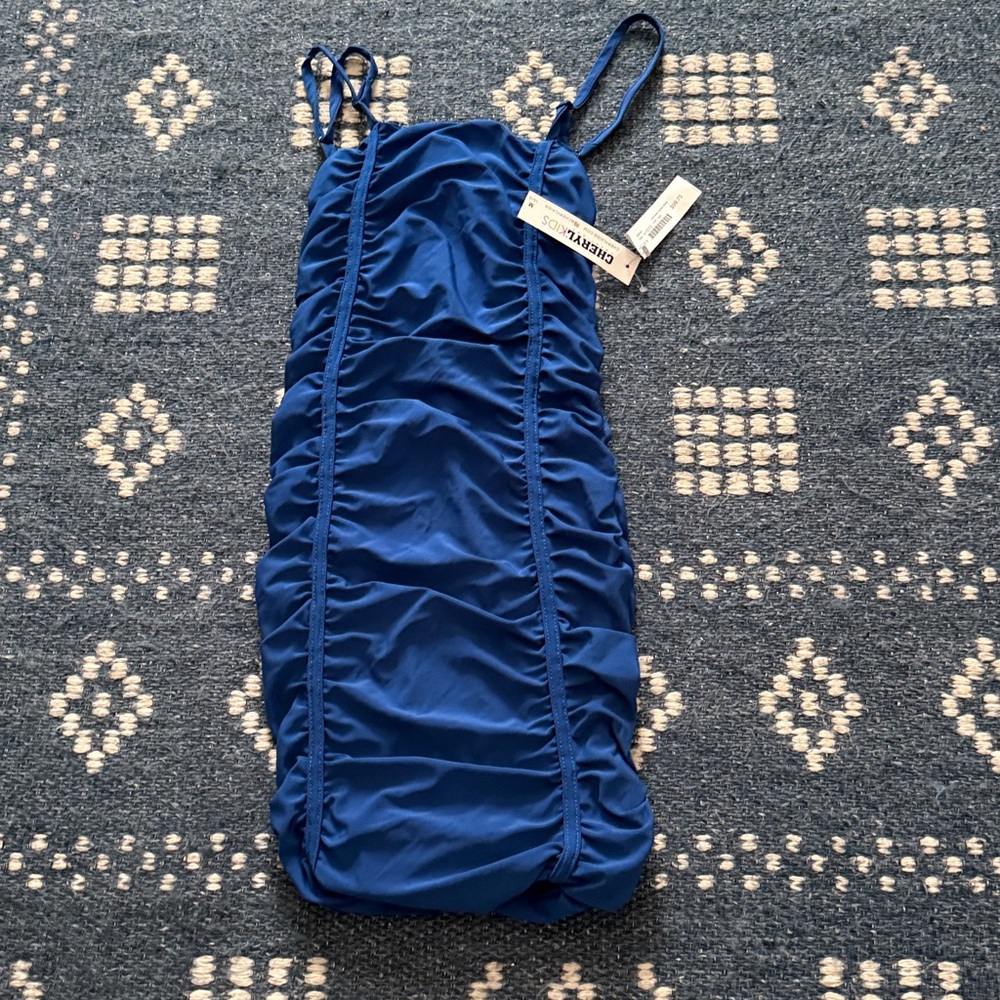 Cheryl Kids Blue Ruched Dress